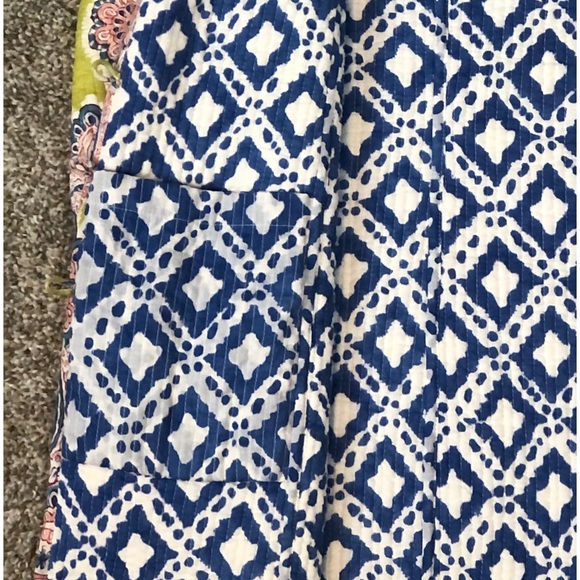 NILA RUBIA Bolavi 100% Hand Block Printed Revers-able Quilted Jacket sz S - Picture 7 of 8